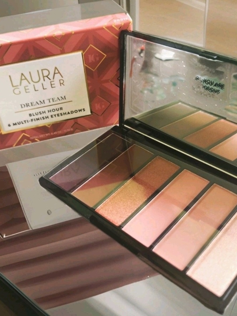 Laura Geller Blush Hour Dream Team Eyeshadow Palette - Pink, Peach, Gold Tones